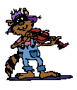 Raccoon Playing Fiddle