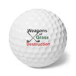 Goofy Golf Balls - "Weapons of Grass Destruction" - 6pcs