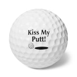 Goofy Golf Balls - "Kiss My PUTT!" - 6pcs