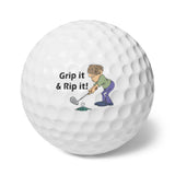 Goofy Golf Balls - "Grip It & Rip It" - 6pcs