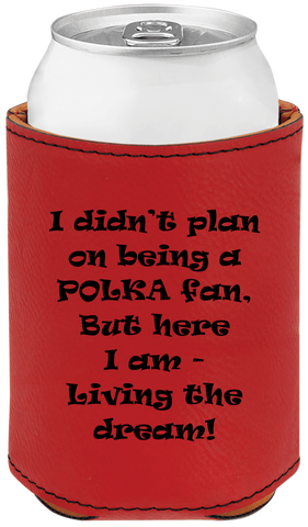 Koozie Beverage Holder - Polka Fan